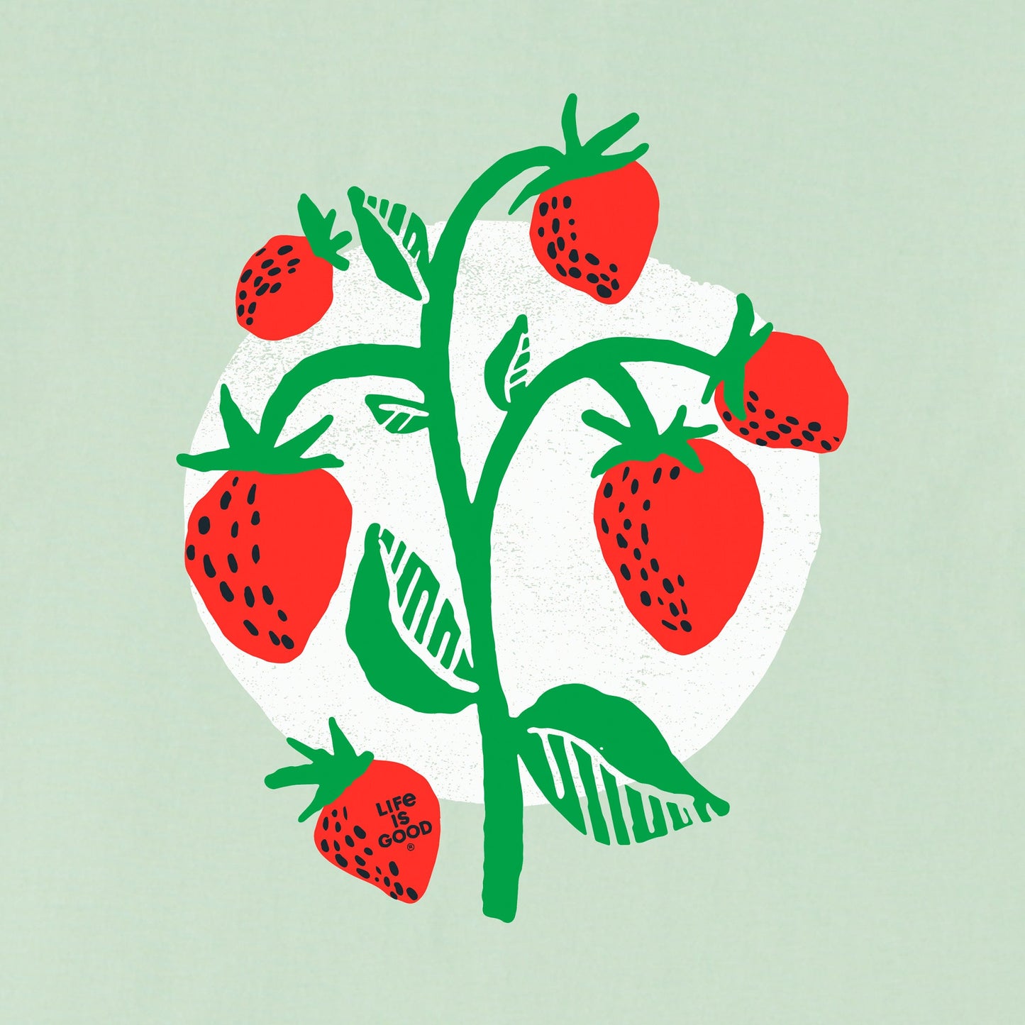 Women's Strawberry Plant Short Sleeve Crusher Boxy Tee