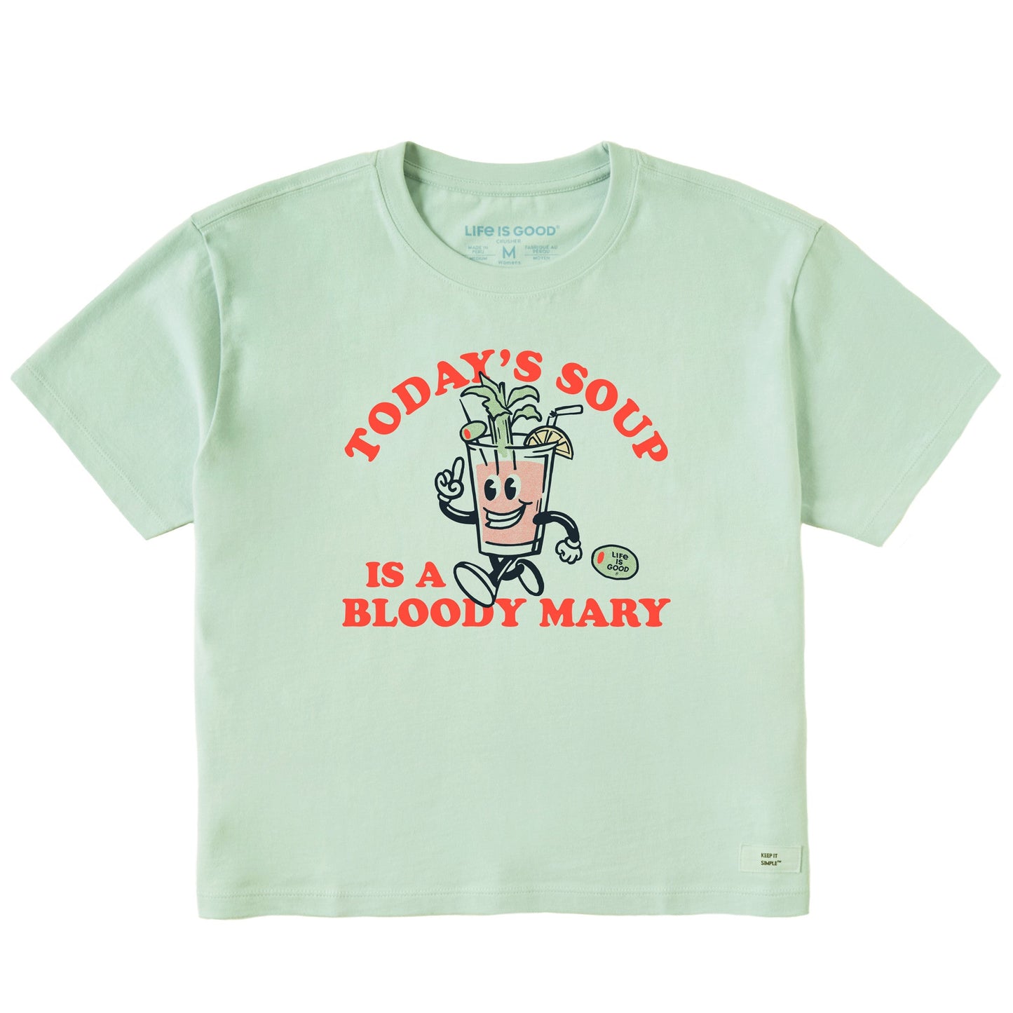 Women's Today's Soup is a Bloody Mary Short Sleeve Crusher Boxy Tee