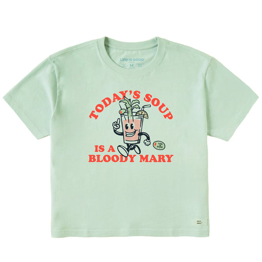 Women's Today's Soup is a Bloody Mary Short Sleeve Crusher Boxy Tee
