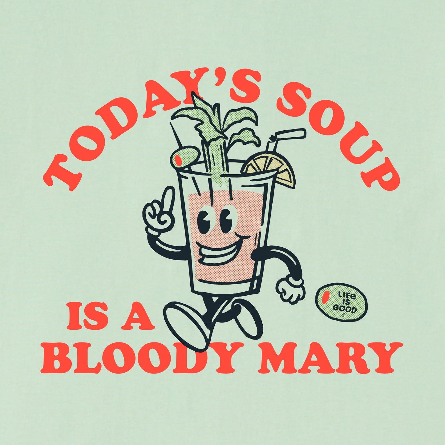 Women's Today's Soup is a Bloody Mary Short Sleeve Crusher Boxy Tee