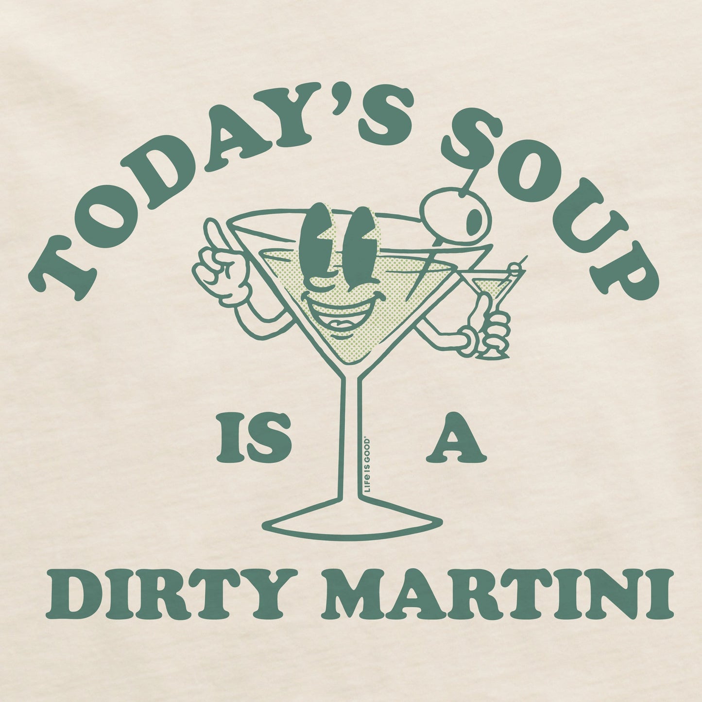 Women's Today's Soup is a Dirty Martini Short Sleeve Crusher Boxy Tee