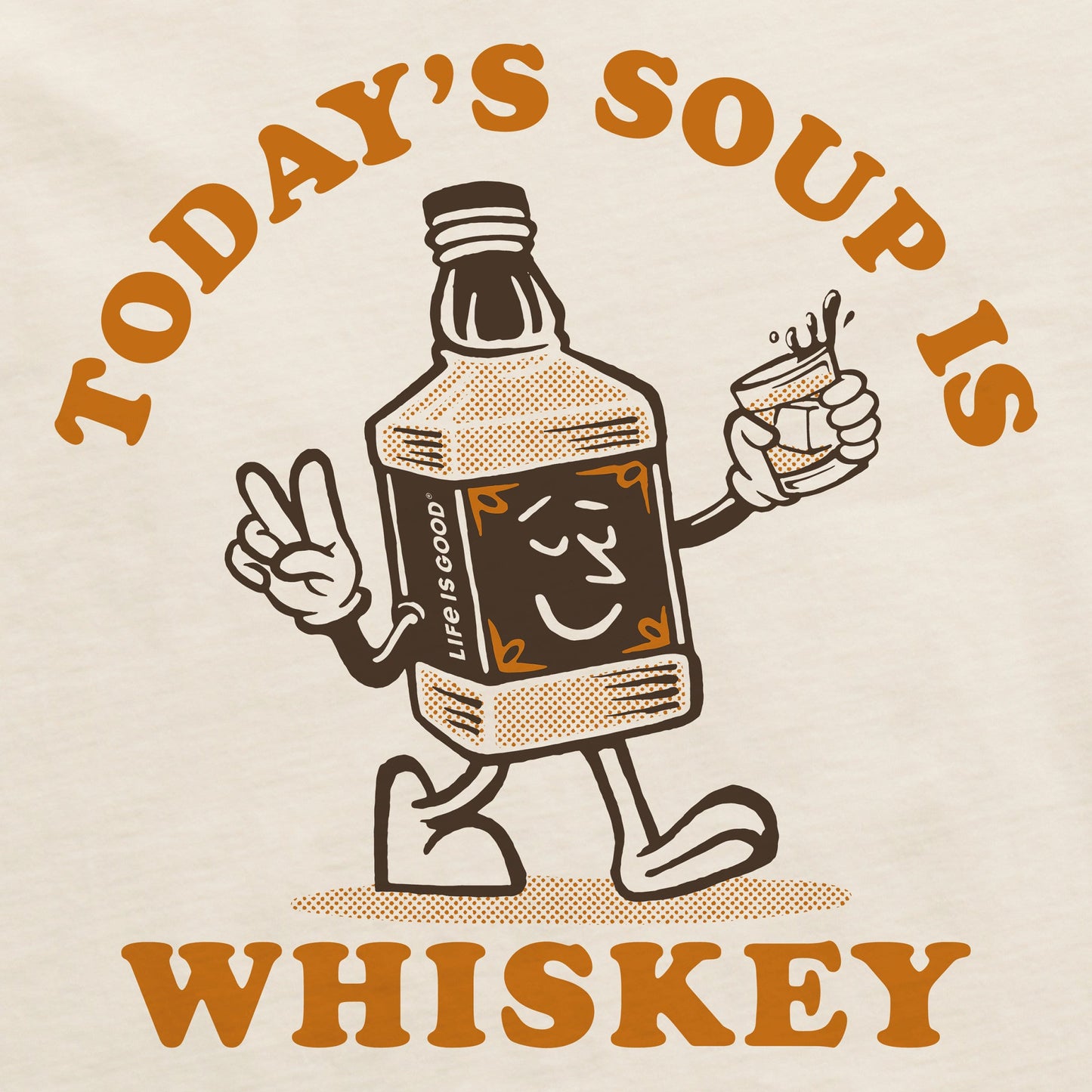 Women's Today's Soup is Whiskey Short Sleeve Crusher Boxy Tee