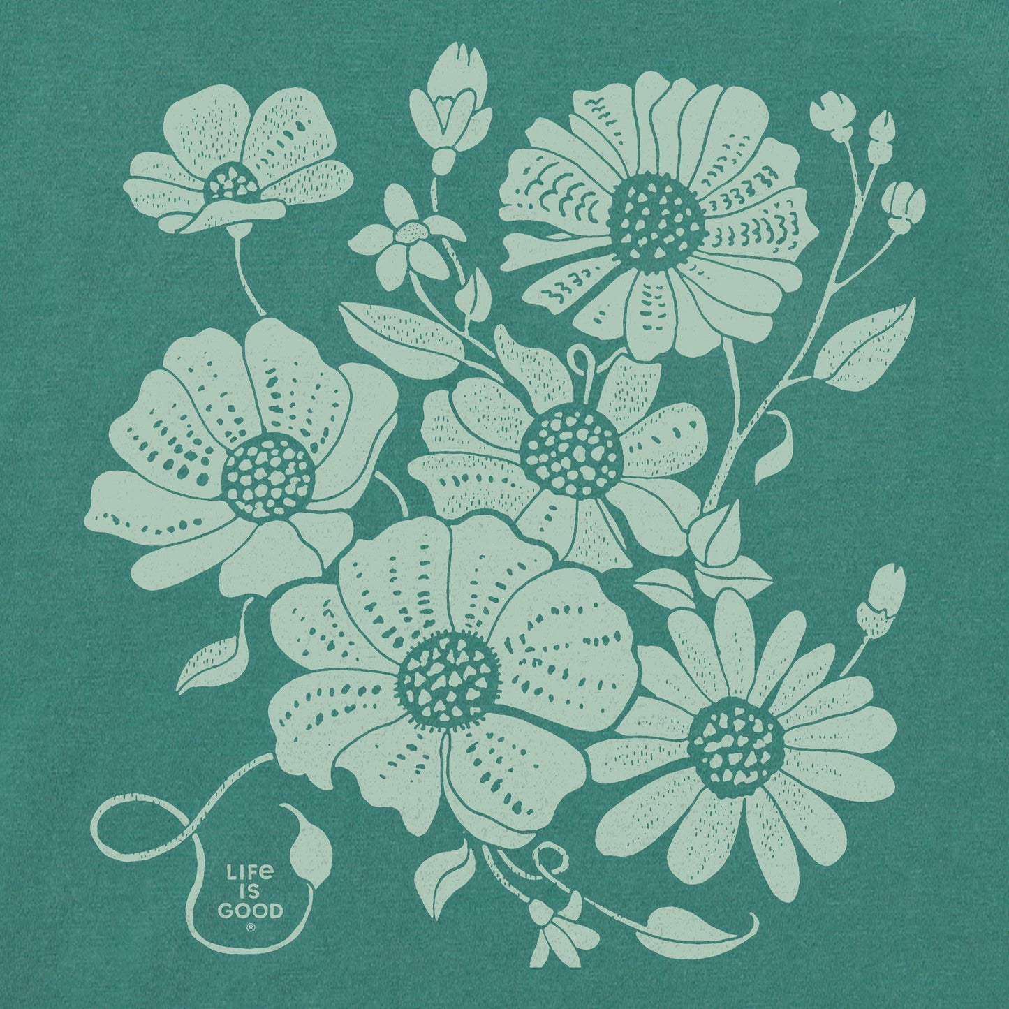 Women's Sweet Blossoms Short Sleeve Crusher Boxy Tee