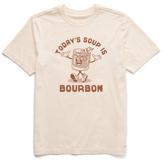 Men's Today's Soup is Bourbon Short Sleeve Crusher Tee