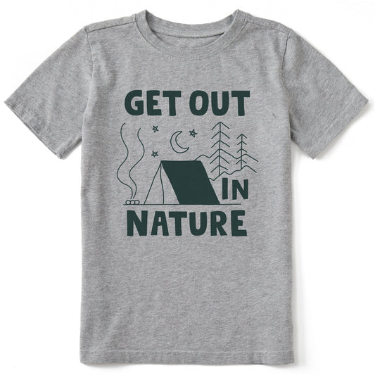 Kids Get Out in Nature Tent Short Sleeve Crusher Tee
