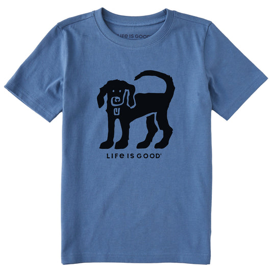 Kids Dog Stamp Short Sleeve Crusher Tee