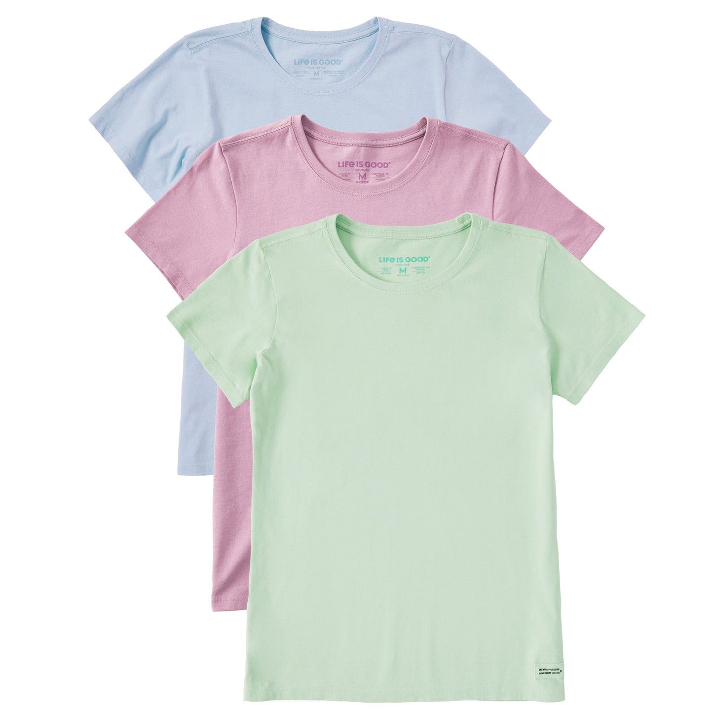 Women's Solid 3- Pack Crusher Crew- Multi 3