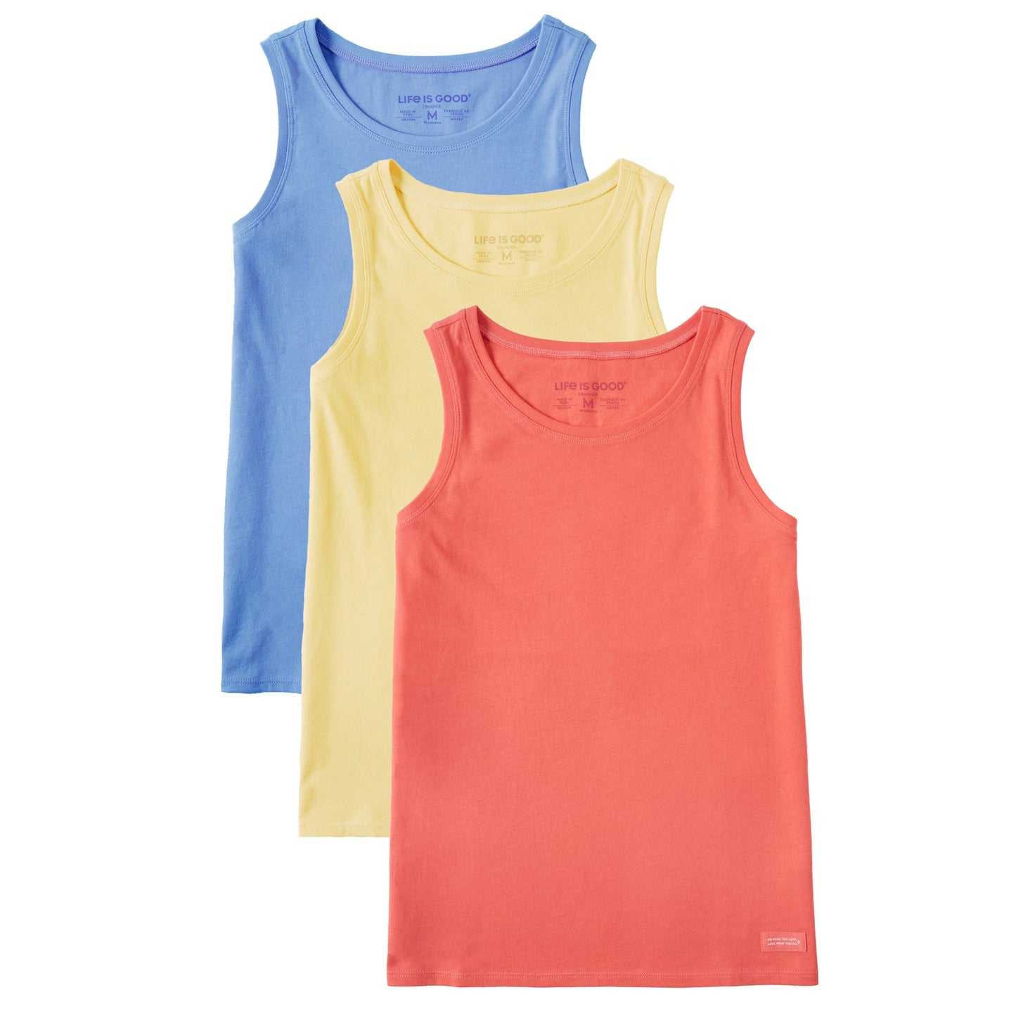 Women's Solid 3-Pack Crusher Tank- Multi 3