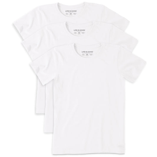 Women's Solid 3- Pack Crusher -LITE Crew- White