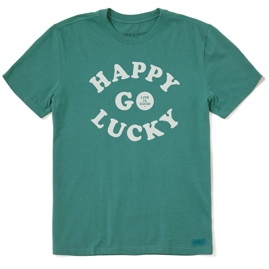 Men's Happy Go Lucky Short Sleeve Crusher Tee