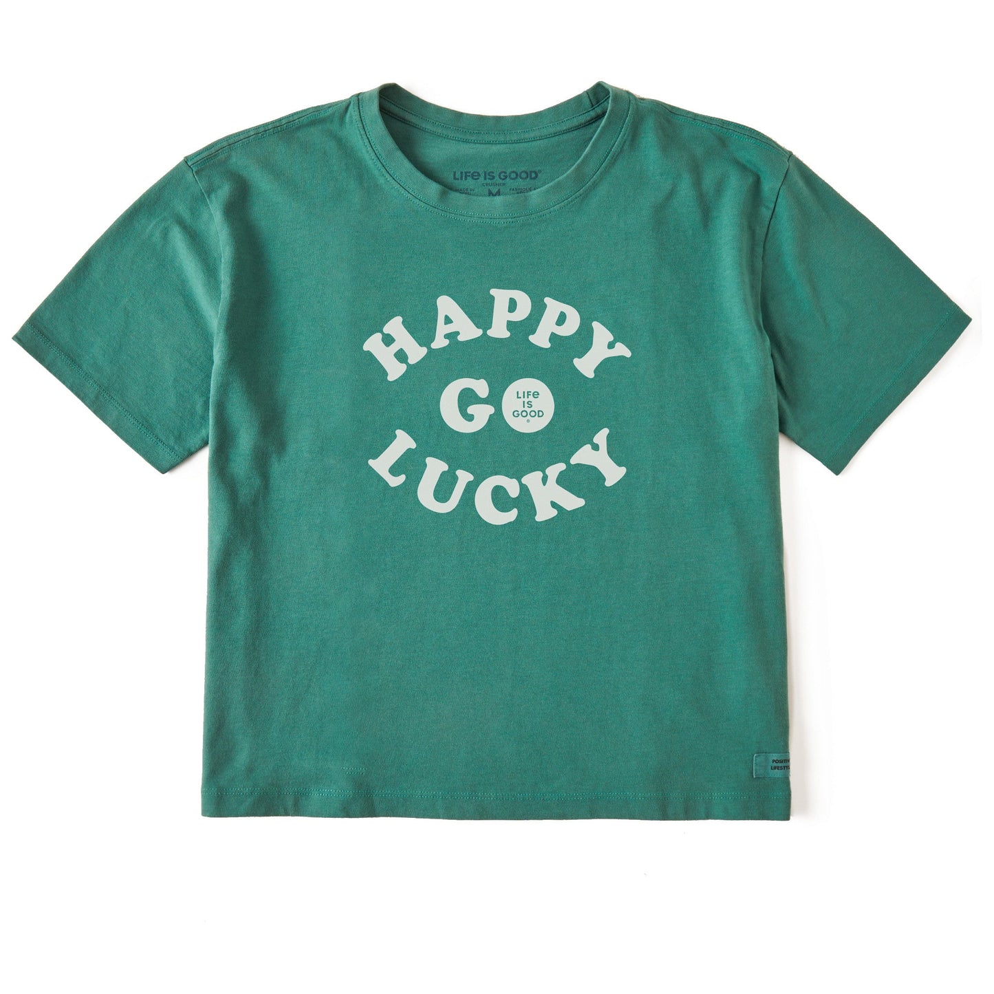 Women's Happy Go Lucky Short Sleeve Crusher Boxy Tee