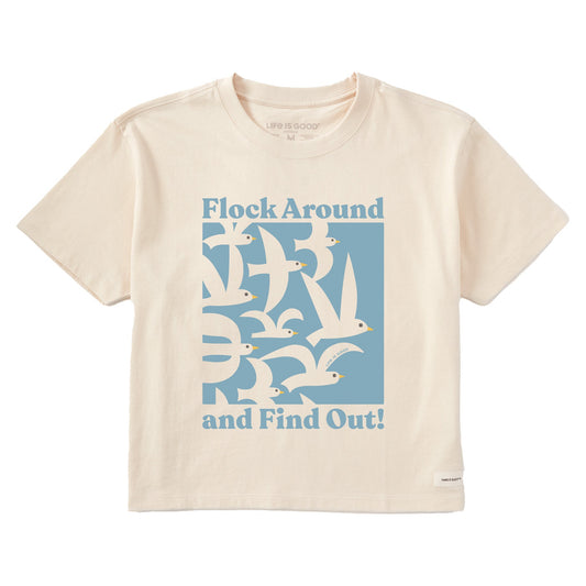 Women's Flock Around and Find Out Short Sleeve Crusher Boxy Tee