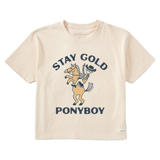 Women's Stay Gold Ponyboy Short Sleeve Crusher Boxy Tee
