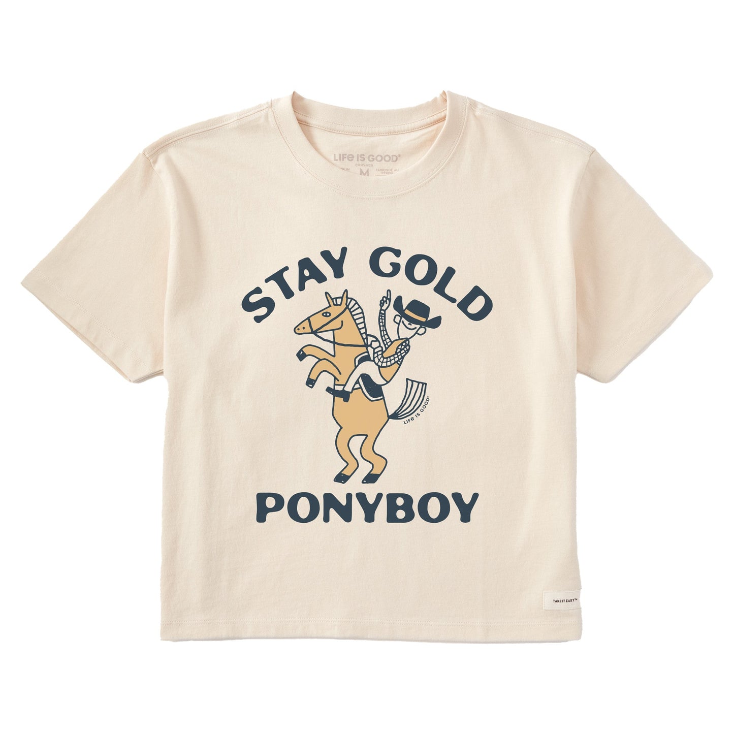 Women's Stay Gold Ponyboy Short Sleeve Crusher Boxy Tee