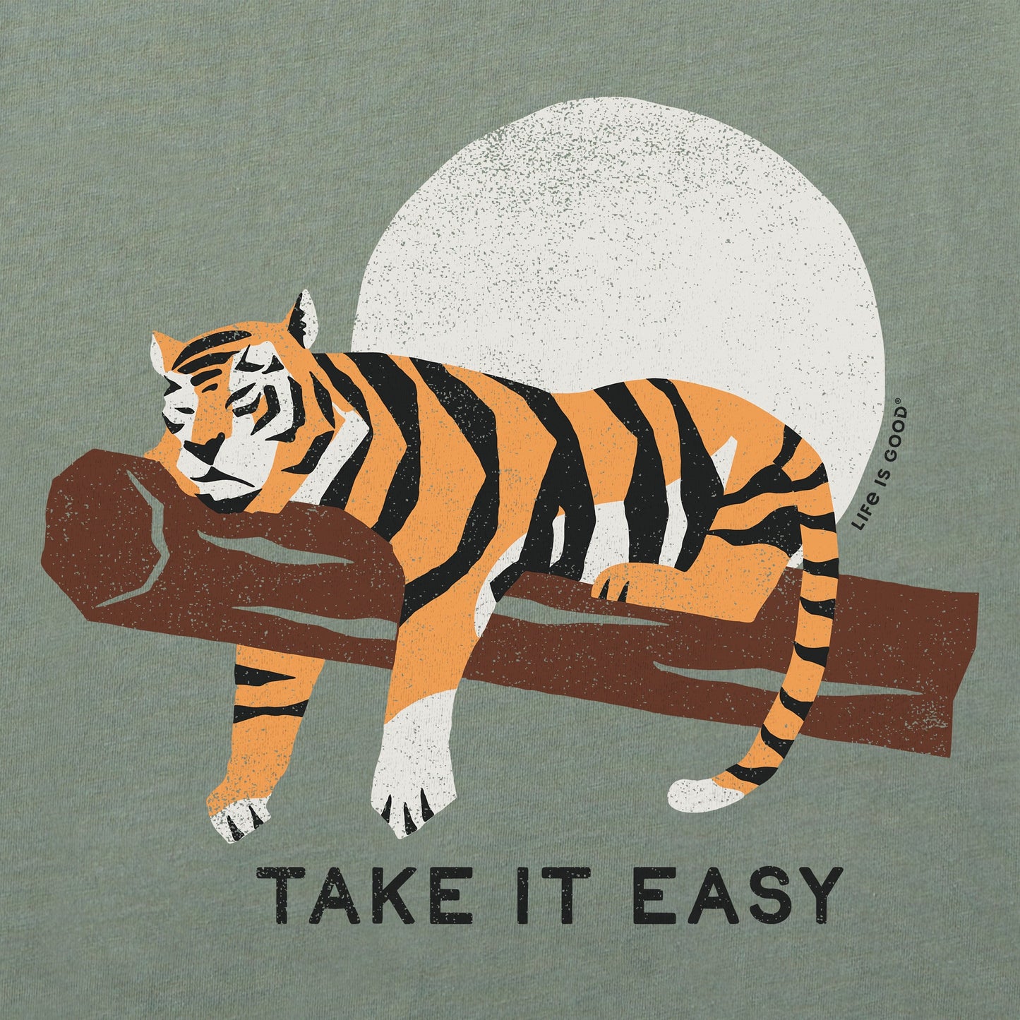 Women's Take It Easy Tiger Short Sleeve Crusher Boxy Tee