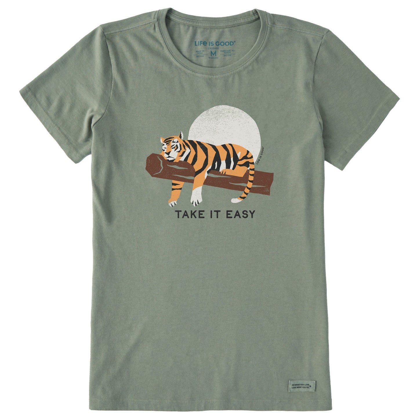 Women's Take It Easy Tiger Short Sleeve Crusher Tee