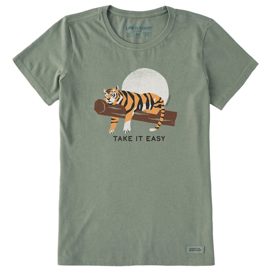 Women's Take It Easy Tiger Short Sleeve Crusher Tee
