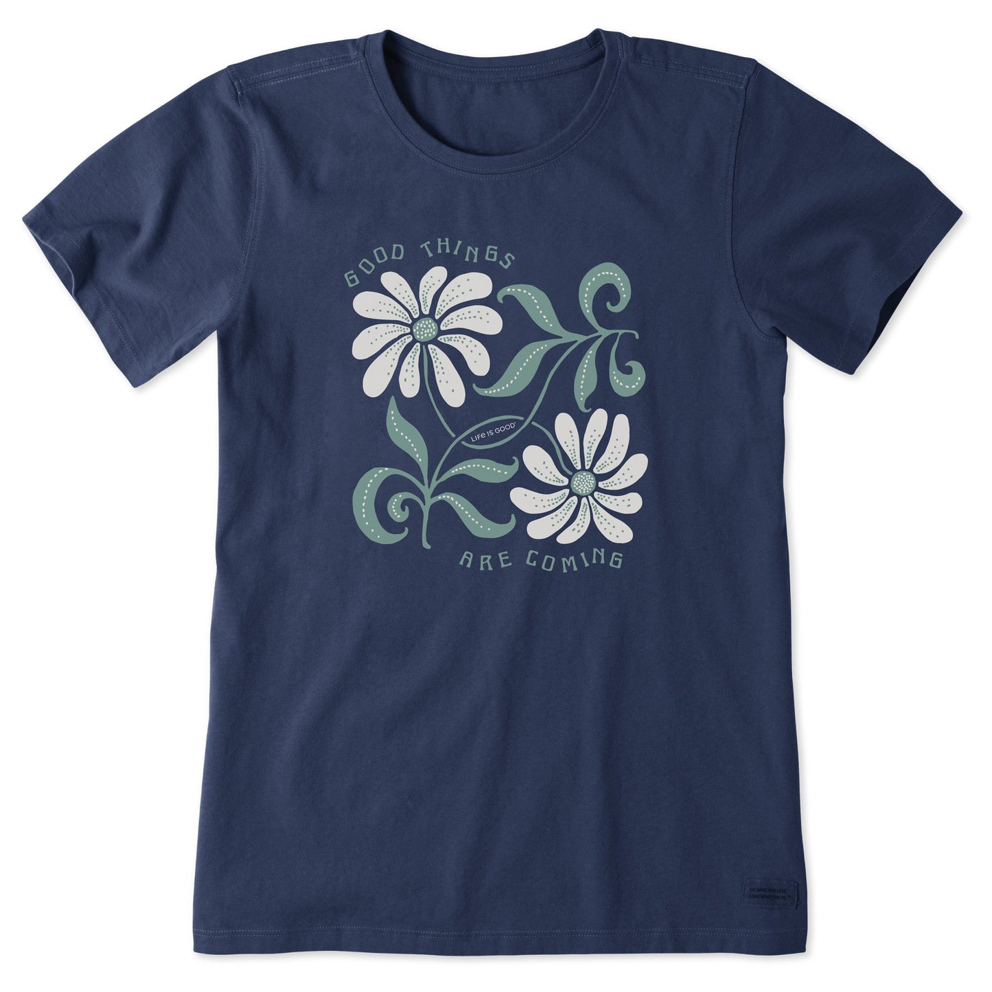 Women's Good Things are Coming Daisies Short Sleeve Tee
