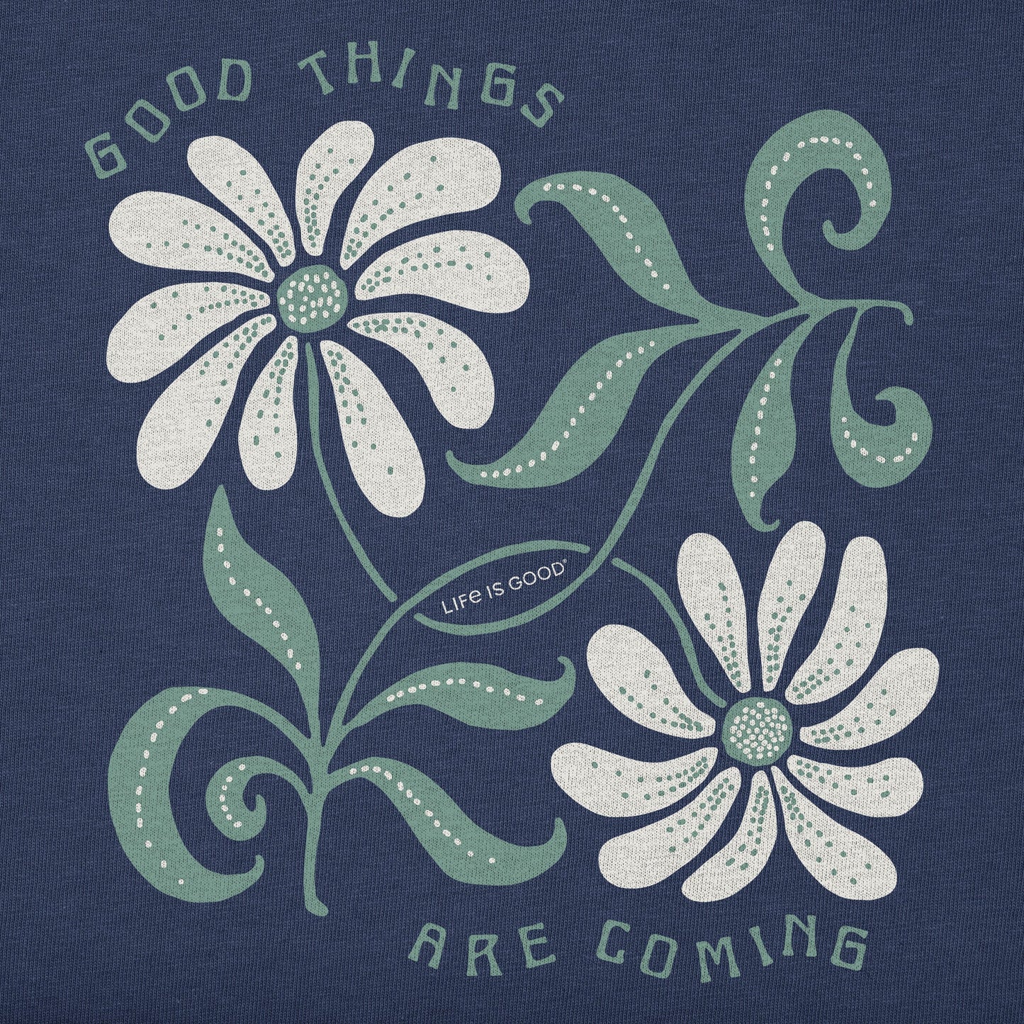 Women's Good Things are Coming Daisies Short Sleeve Tee