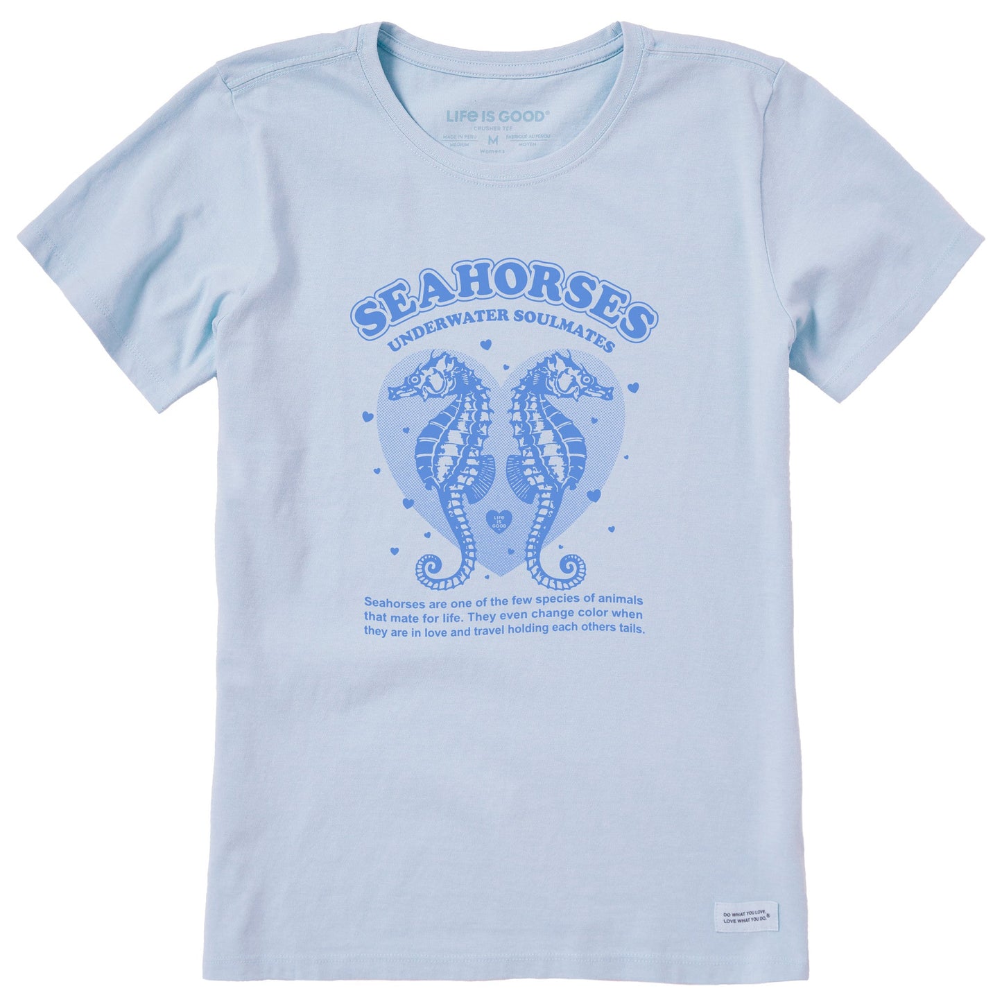 Women's Seahorses Soulmates Short Sleeve Crusher Tee