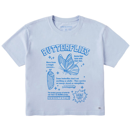 Women's Butterflies are Amazing Short Sleeve Crusher Boxy Tee