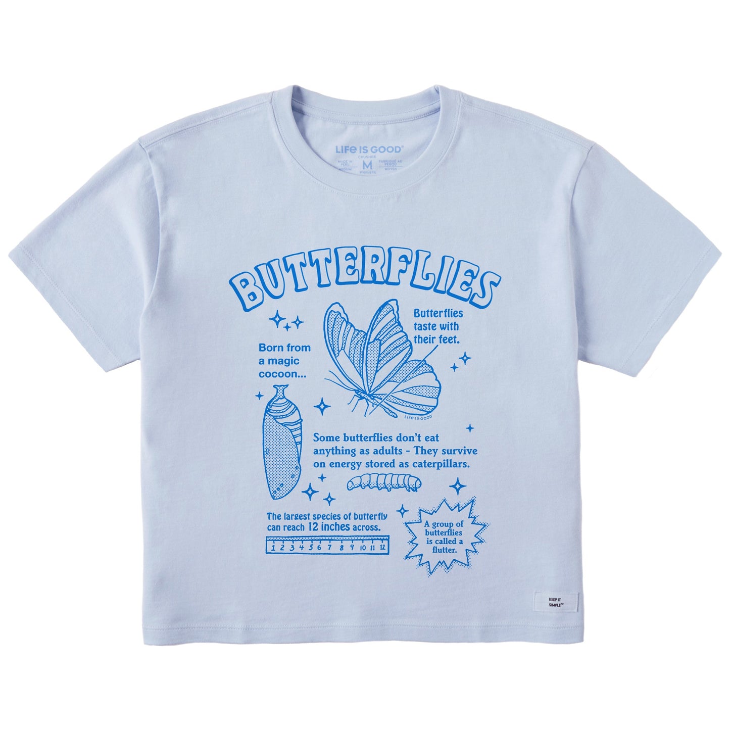 Women's Butterflies are Amazing Short Sleeve Crusher Boxy Tee