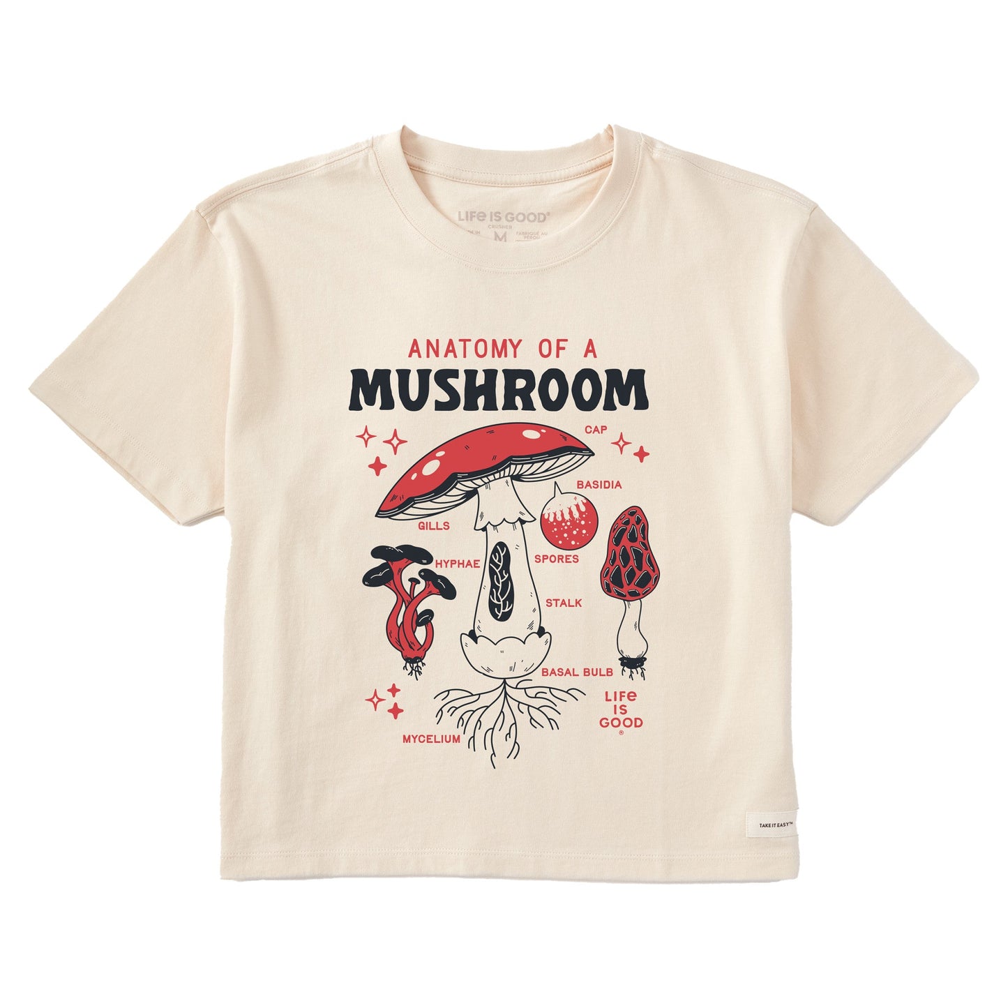 Women's The Anatomy of a Mushroom Short Sleeve Crusher Boxy Tee