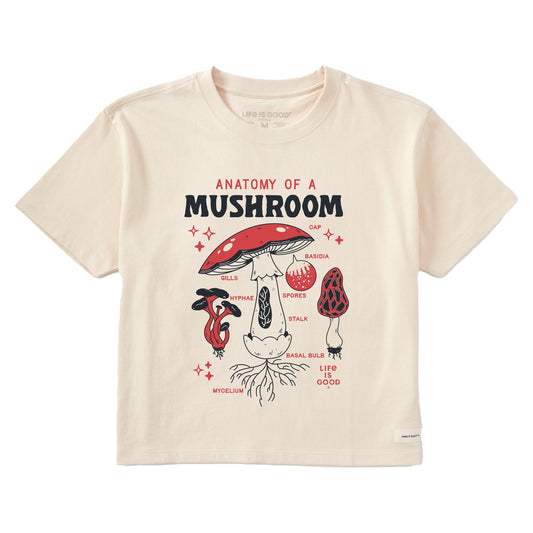 Women's The Anatomy of a Mushroom Short Sleeve Crusher Boxy Tee