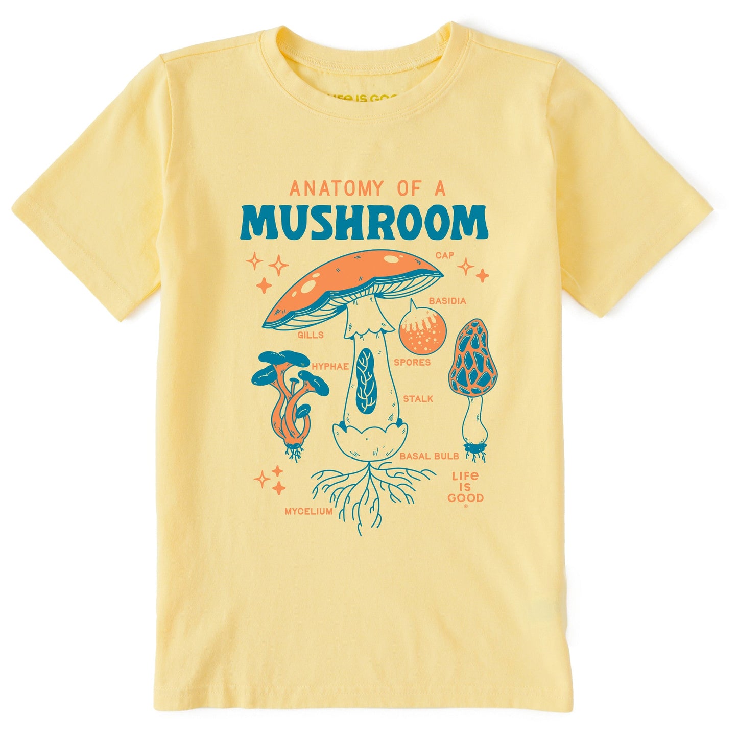 Kids The Anatomy of a Mushroom Short Sleeve Crusher Tee