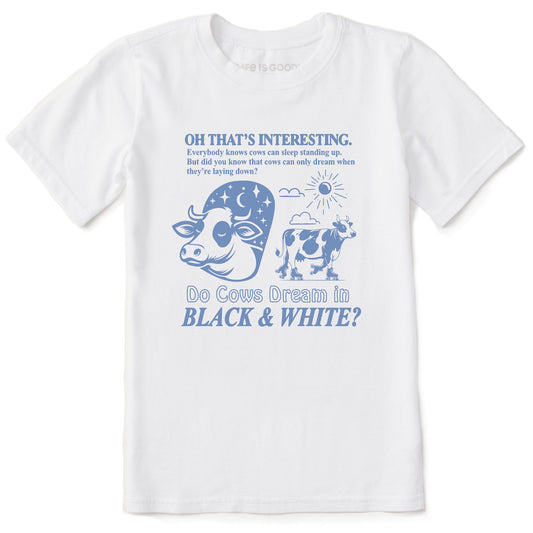 Kids Do Cows Dream in Black and White? Short Sleeve Crusher Tee