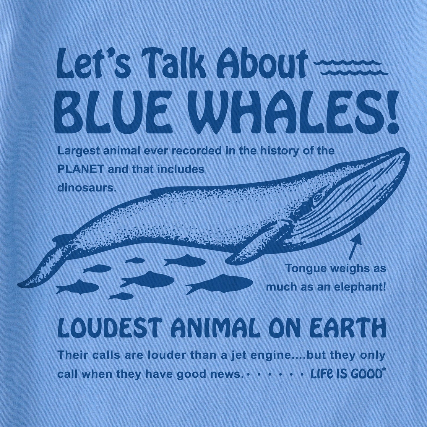 Kids Blue Whales Short Sleeve Crusher Tee