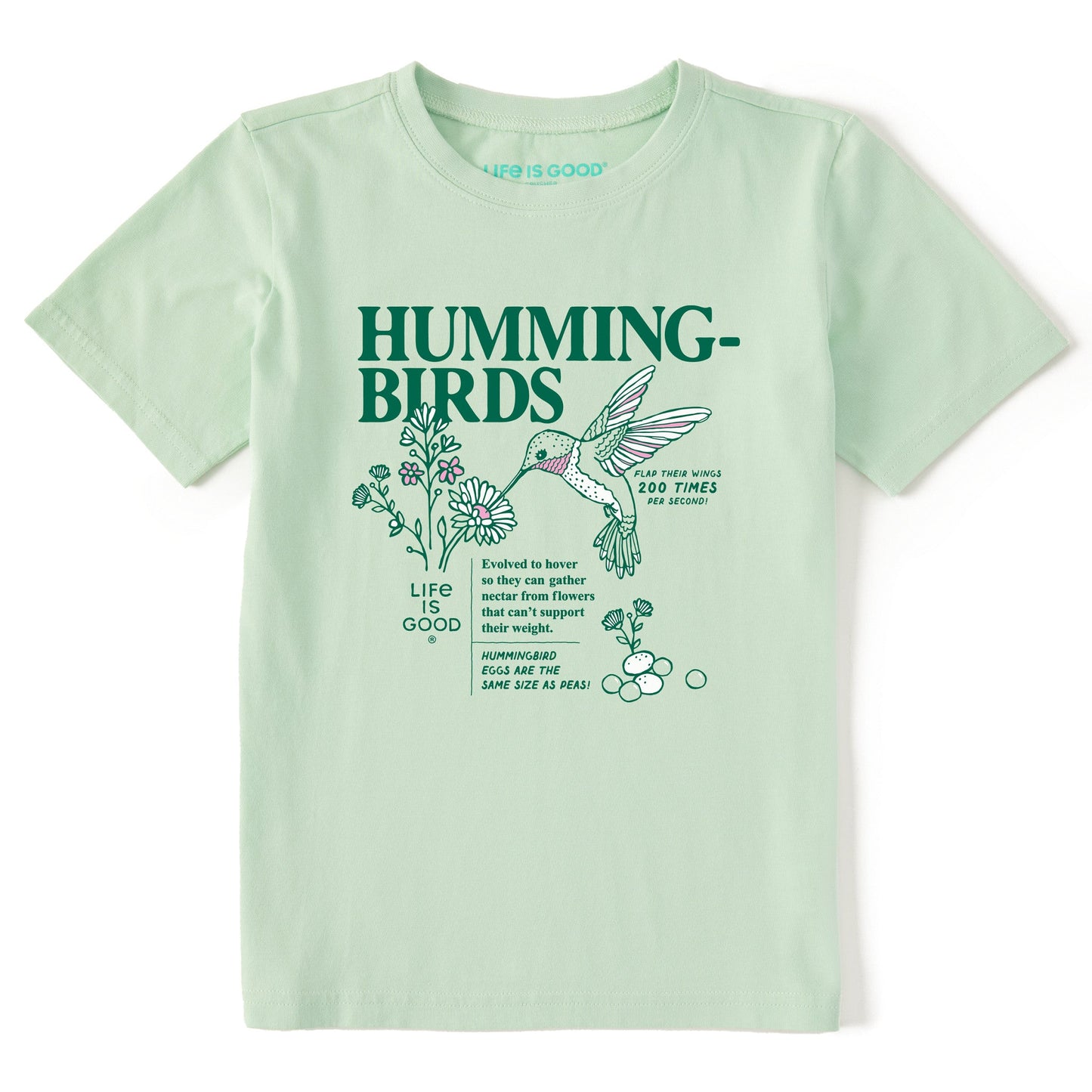 Kids Hummingbird Facts Short Sleeve Crusher Tee
