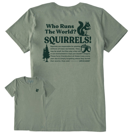 Women's Squirrels Run the World Short Sleeve Crusher Tee