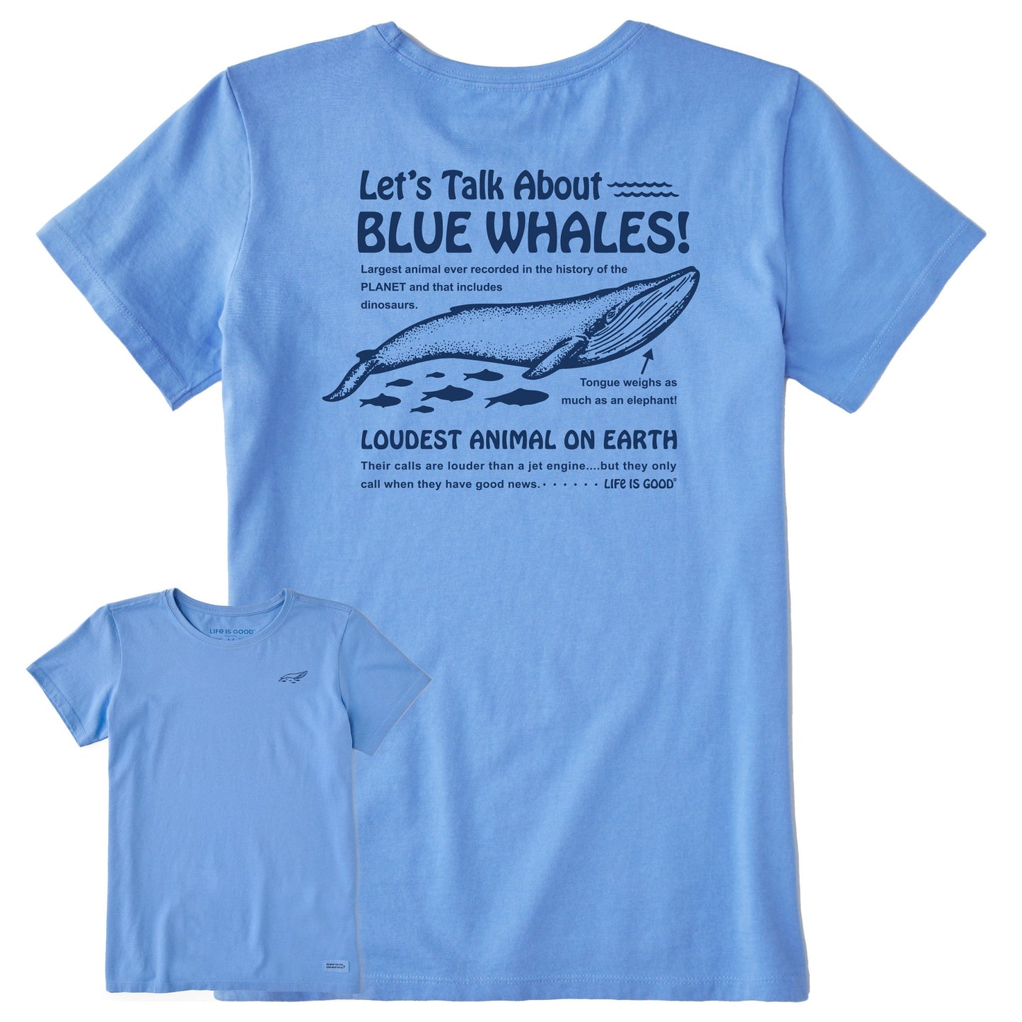Women's Blue Whales Short Sleeve Tee