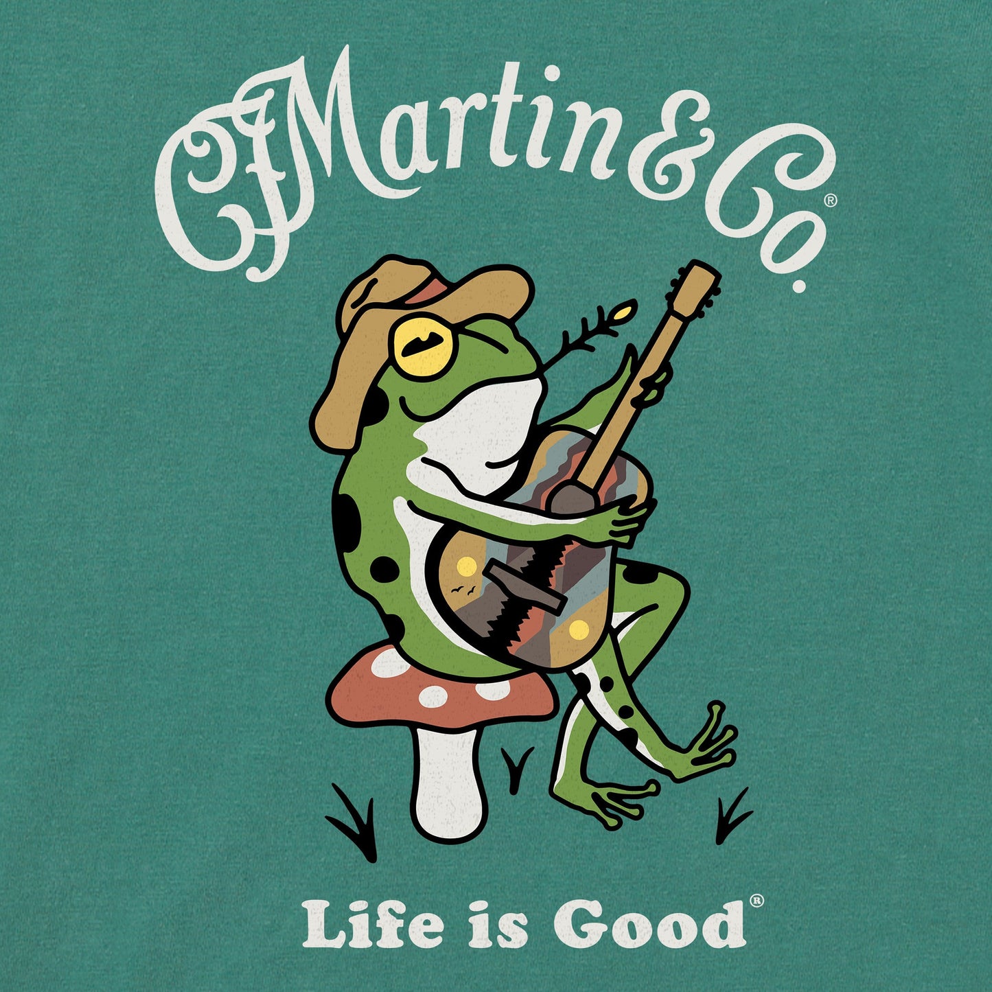 Men's Martin & Co. Frog Guitar Short Sleeve Crusher Tee