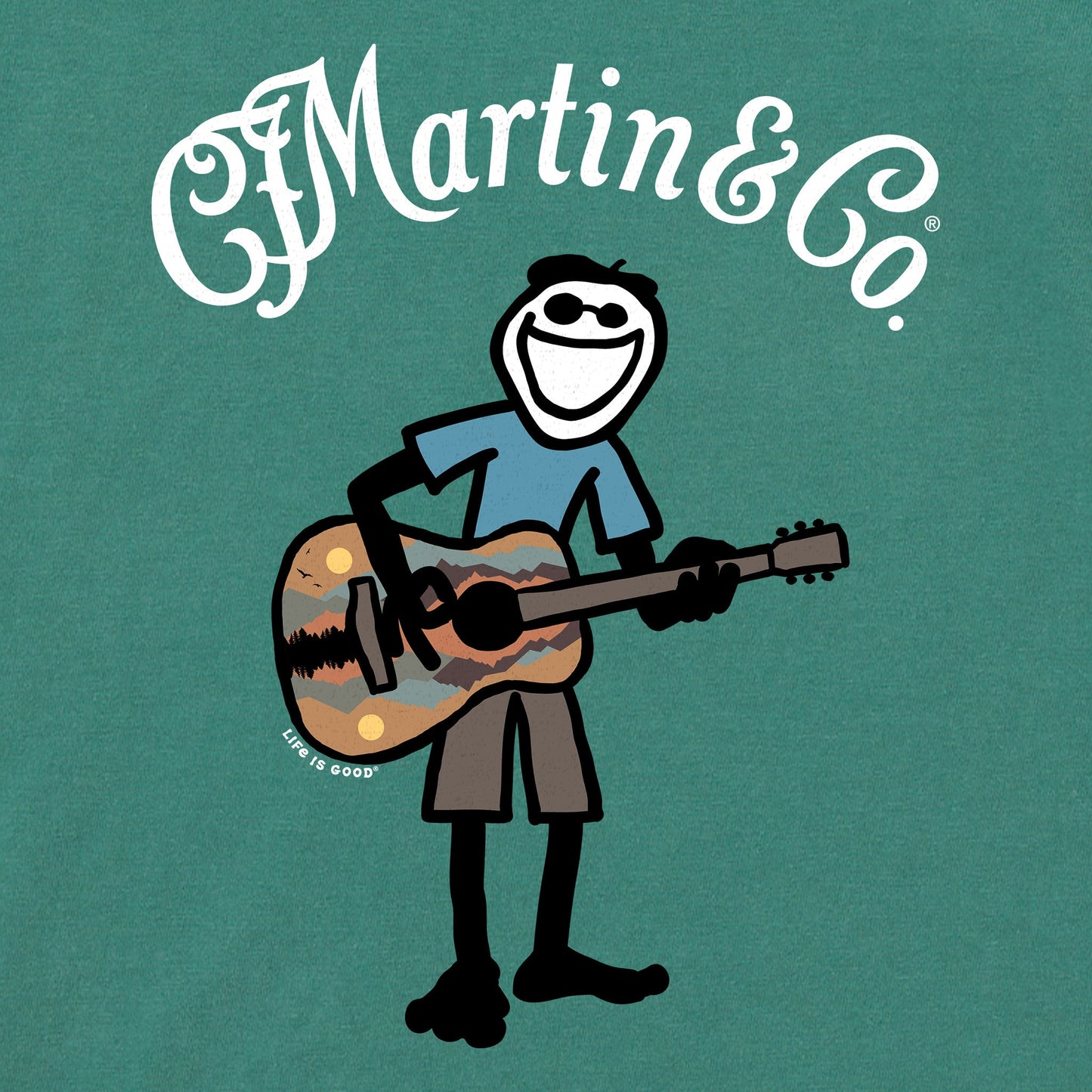 Men's Martin & Co. Jake Guitar Short Sleeve Crusher Tee