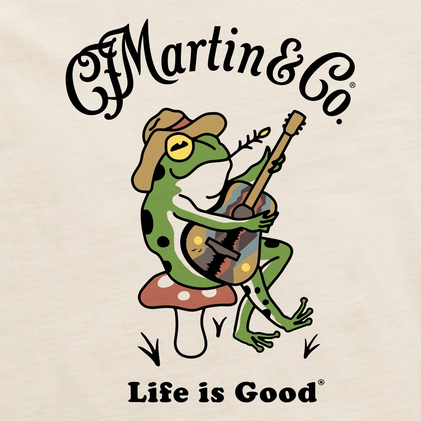Men's Martin & Co. Frog Guitar Short Sleeve Crusher Tee