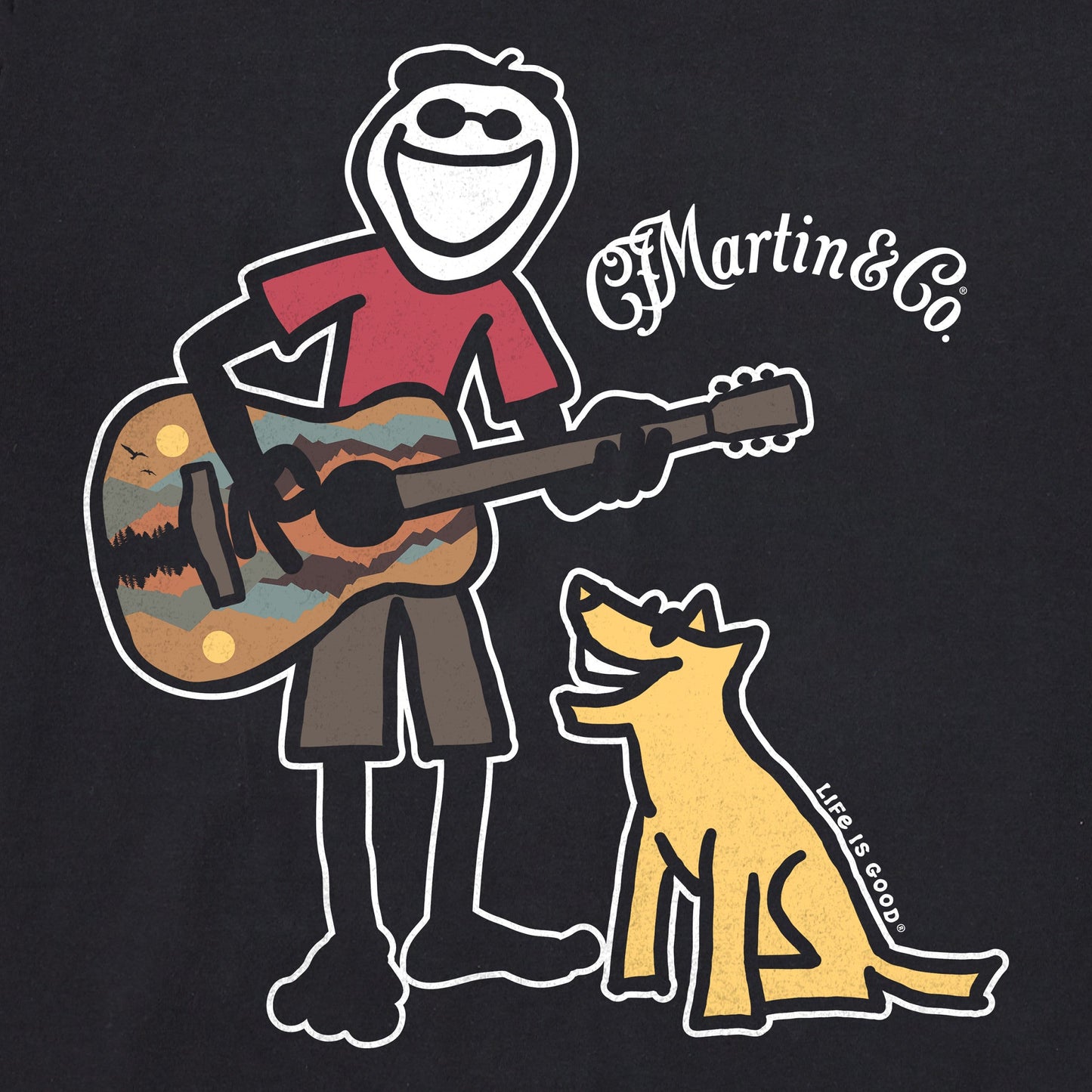 Men's Martin Jake & Rocket Guitar Short Sleeve Crusher Tee