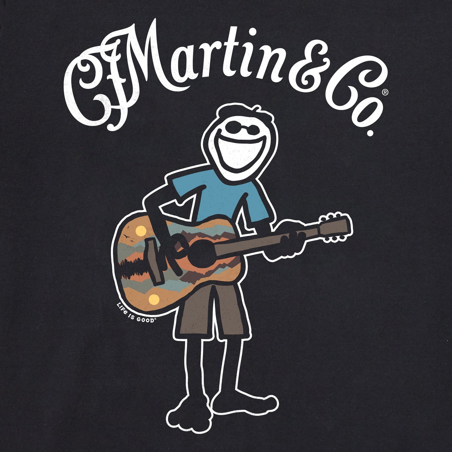 Men's Martin & Co. Jake Guitar Short Sleeve Crusher Tee