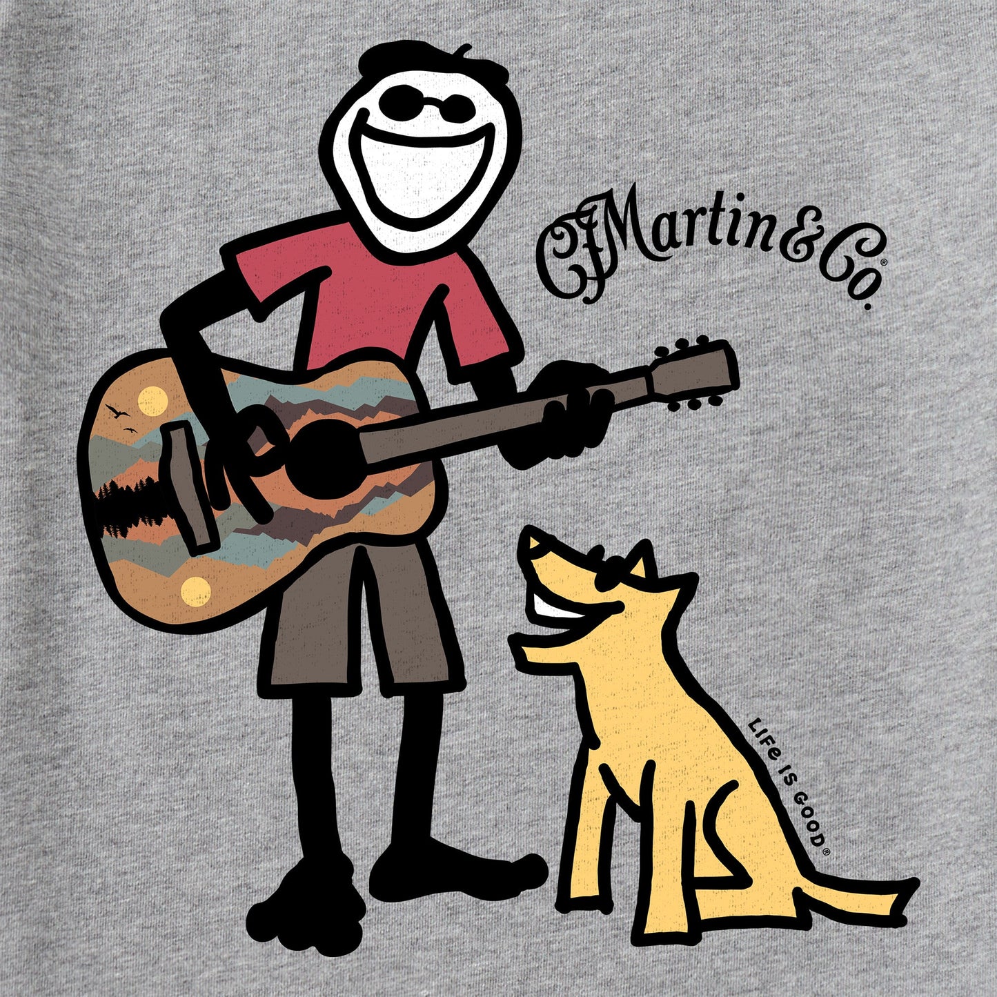 Men's Martin Jake & Rocket Guitar Short Sleeve Crusher Tee