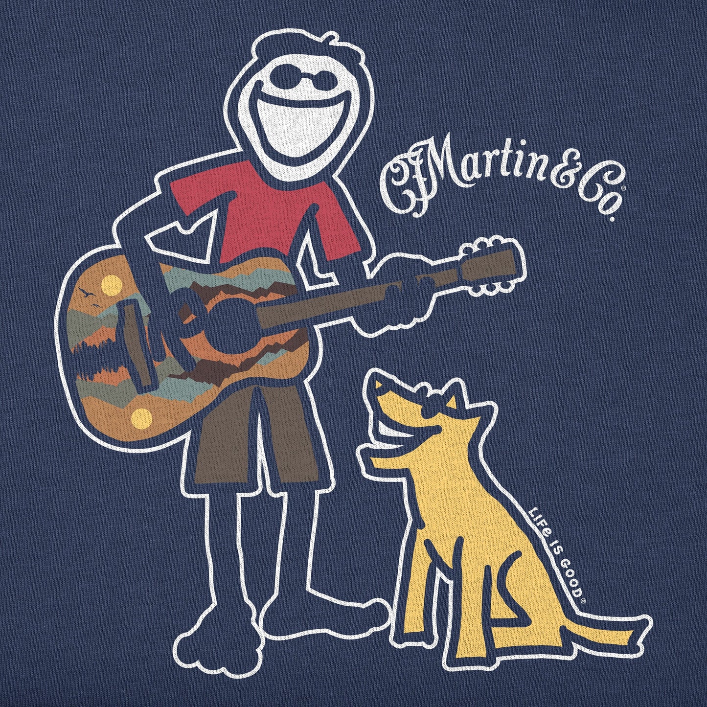 Men's Martin Jake & Rocket Guitar Short Sleeve Crusher Tee