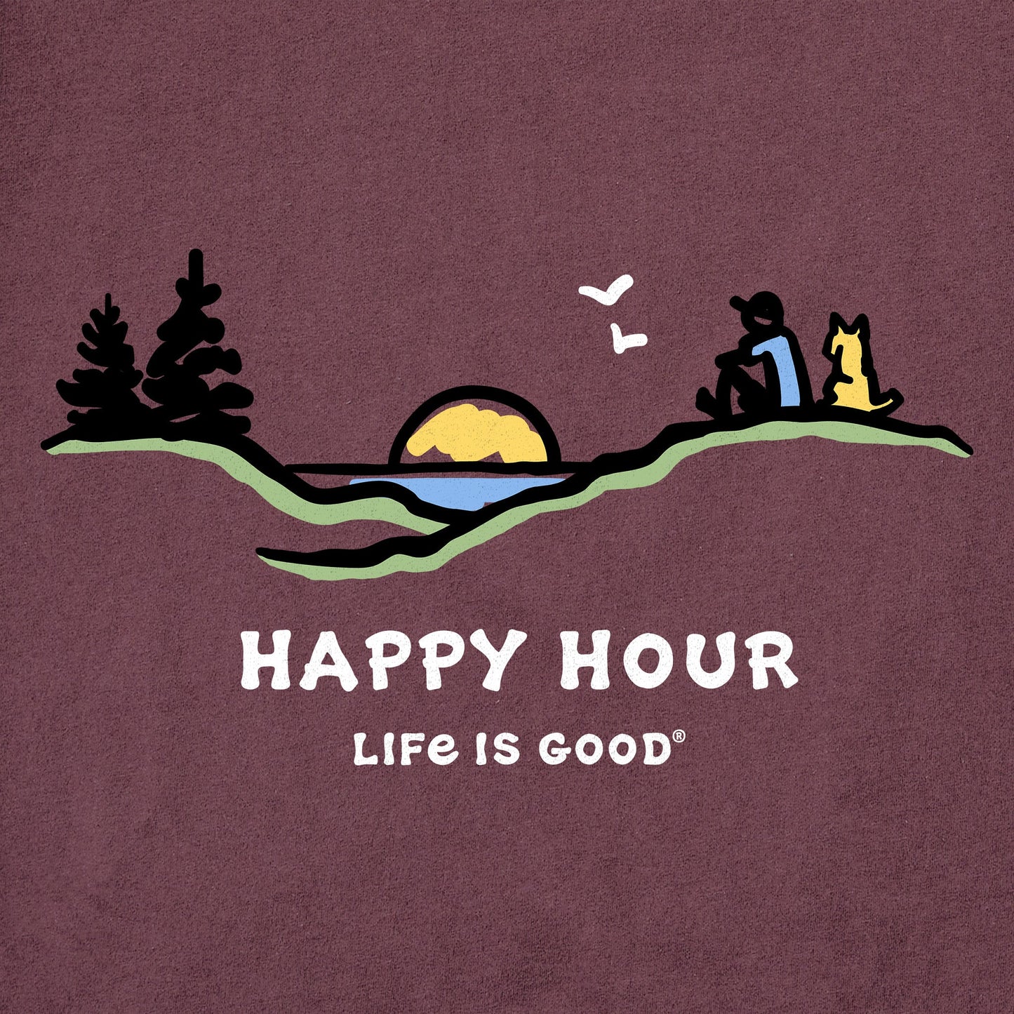Men's Happy Hour Pine Sunset Short Sleeve Tee