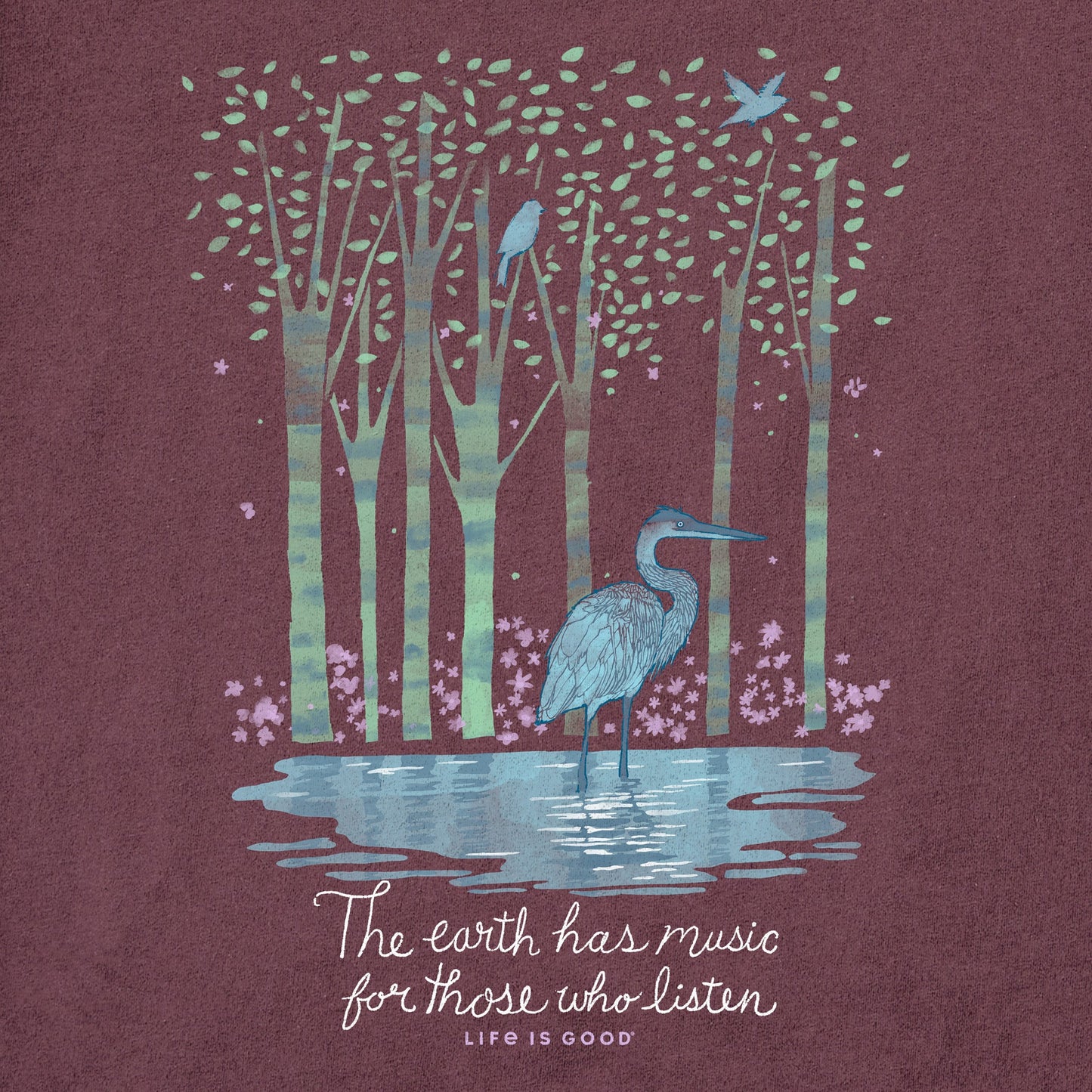 Women's Earth Has Music Heron Short Sleeve Tee