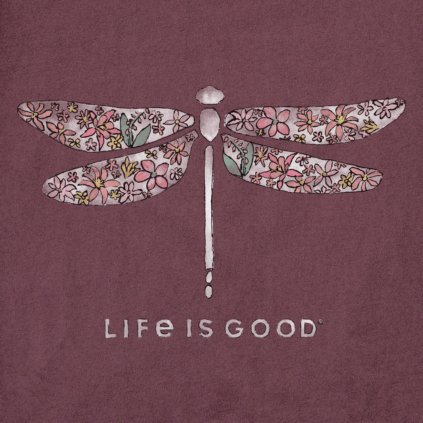 Women's Wildflower Dragonfly Short Sleeve Crusher Tee