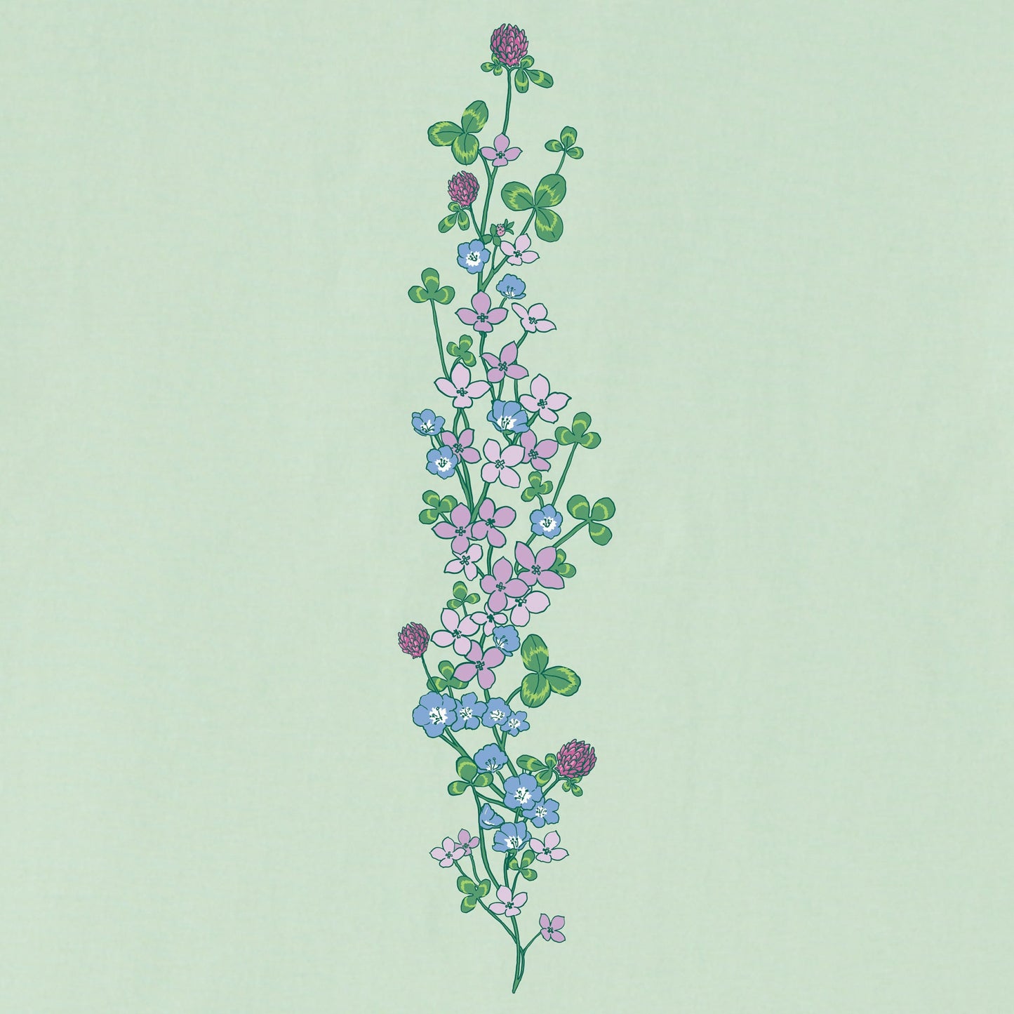 Women's Clovers & Wildflowers Long Sleeve Crusher Tee