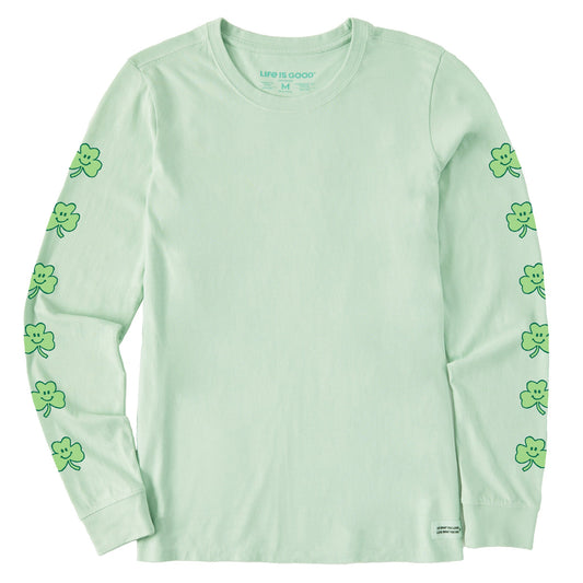 Women's Smile Clovers Long Sleeve Crusher Tee