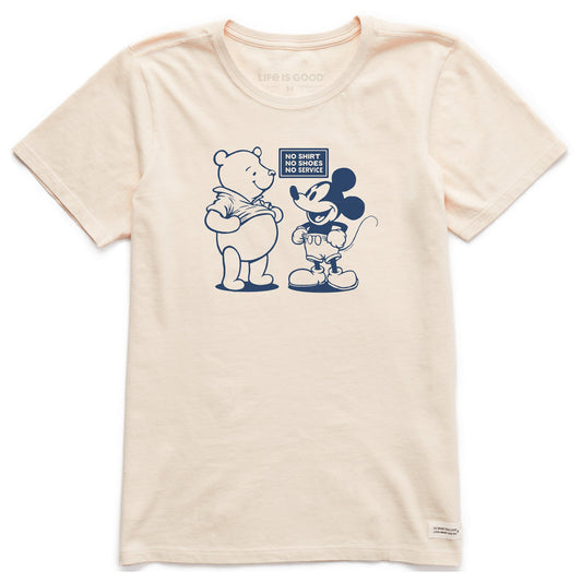 Women's No Shirt No Shoes No Service Short Sleeve Crusher Tee