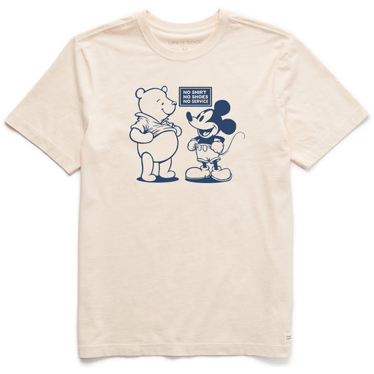 Men's No Shirt No Shoes No Service Short Sleeve Crusher Tee