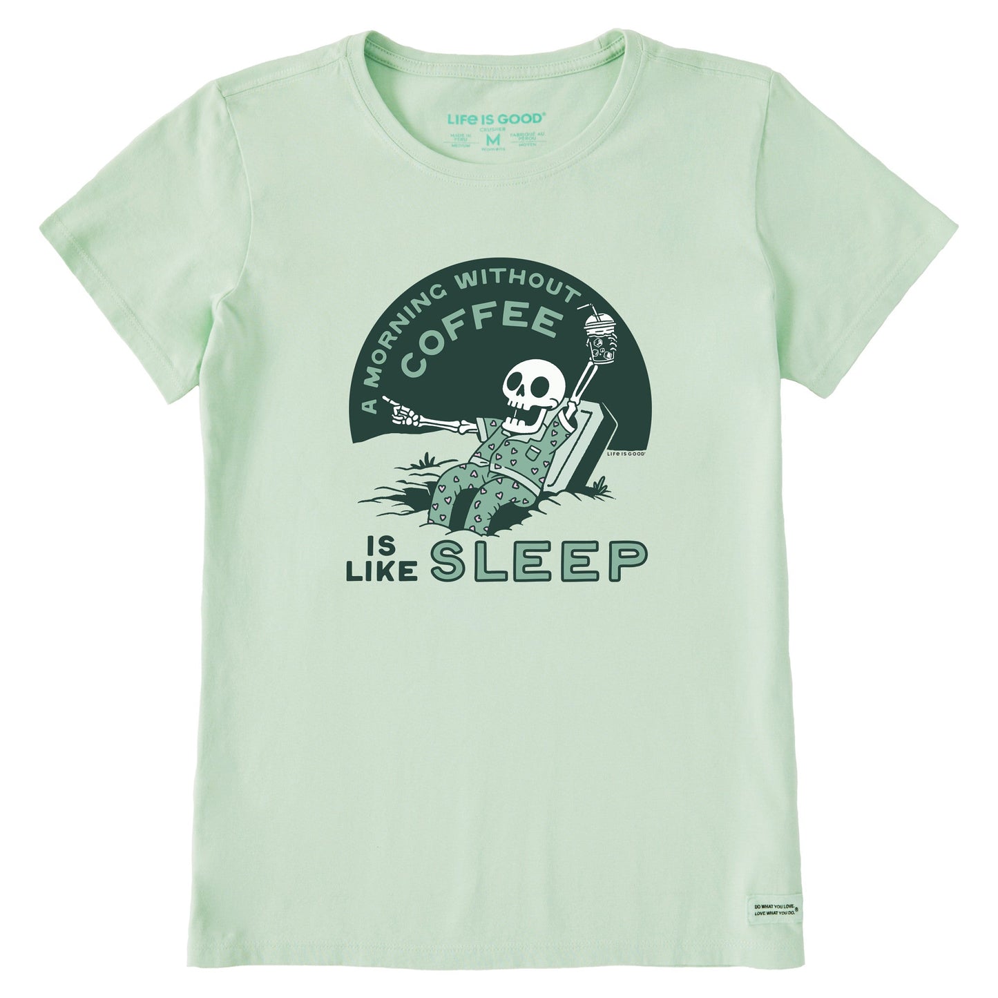Women's A Morning Without Coffee is Like Sleep Short Sleeve Crusher Tee