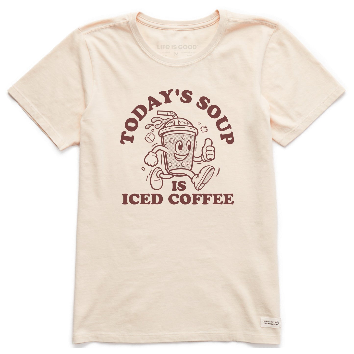Women's Today's Soup is Iced Coffee Short Sleeve Crusher Tee